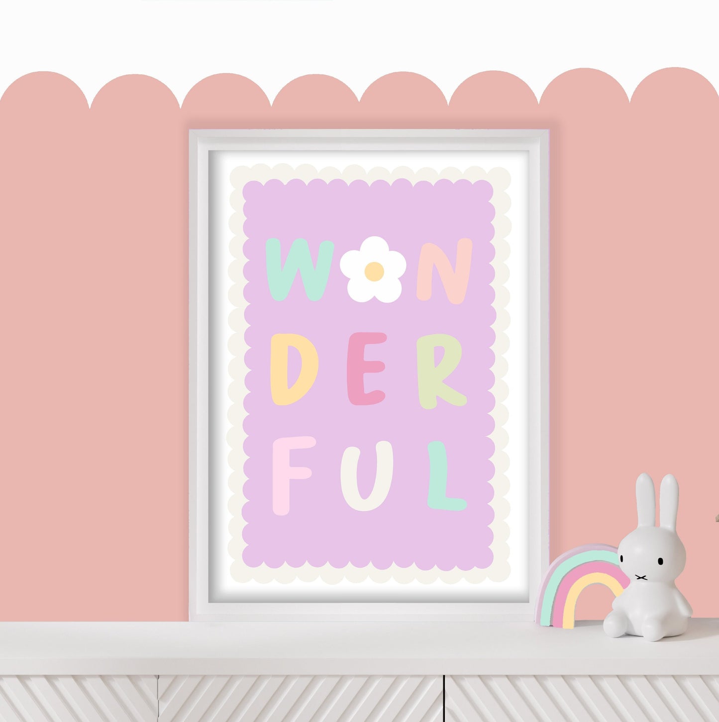 Wonderful - Kid's Nursery Poster, Children's Bedroom Print, Art, Bedroom Decor