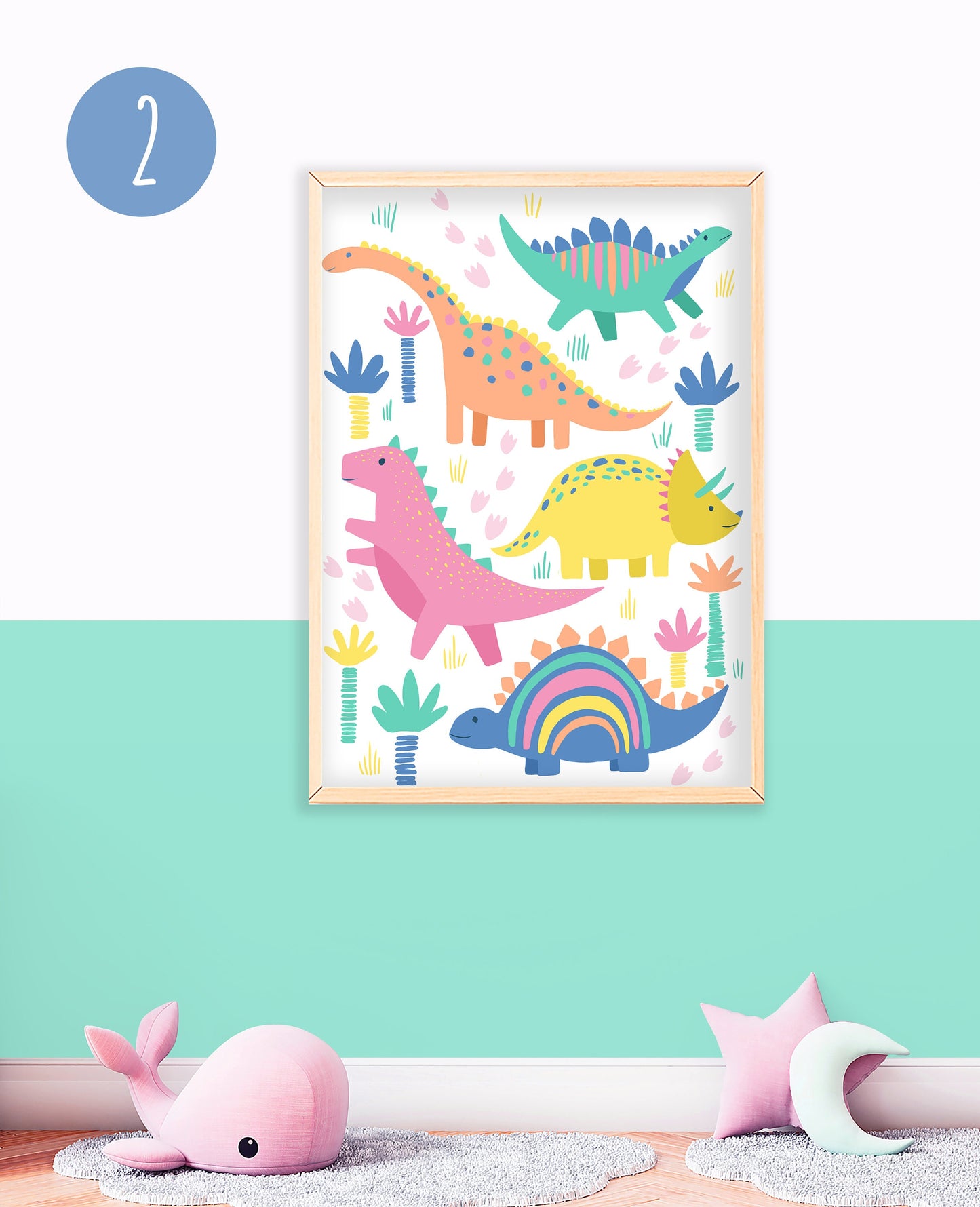 Dinosaur Nursery Art Prints: Mix & Match Set of 3