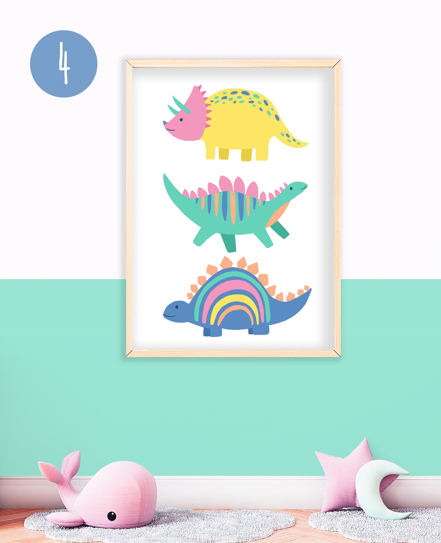 Dinosaur Nursery Art Prints: Mix & Match Set of 3