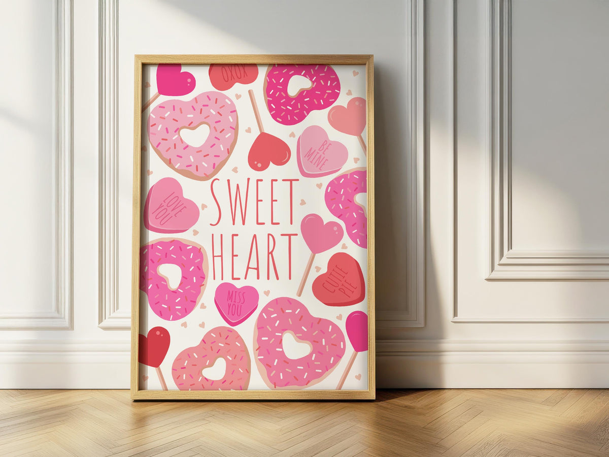 Sweet Heart Candy Print: Valentine's Day Wall Art