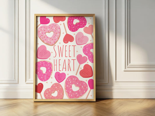 Sweet Heart Candy Print: Valentine's Day Wall Art