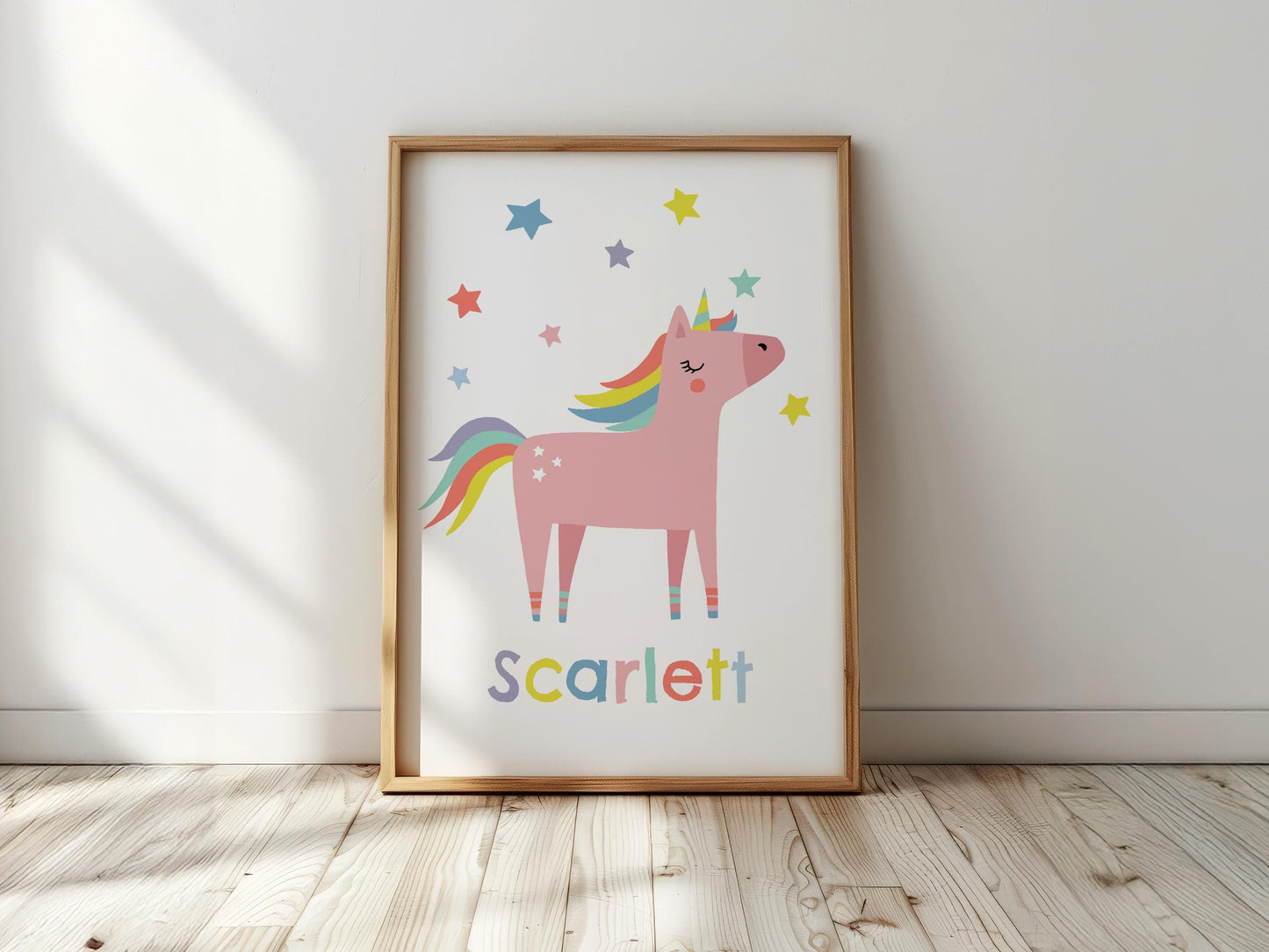 Personalised Unicorn Print: Girls Nursery Decor