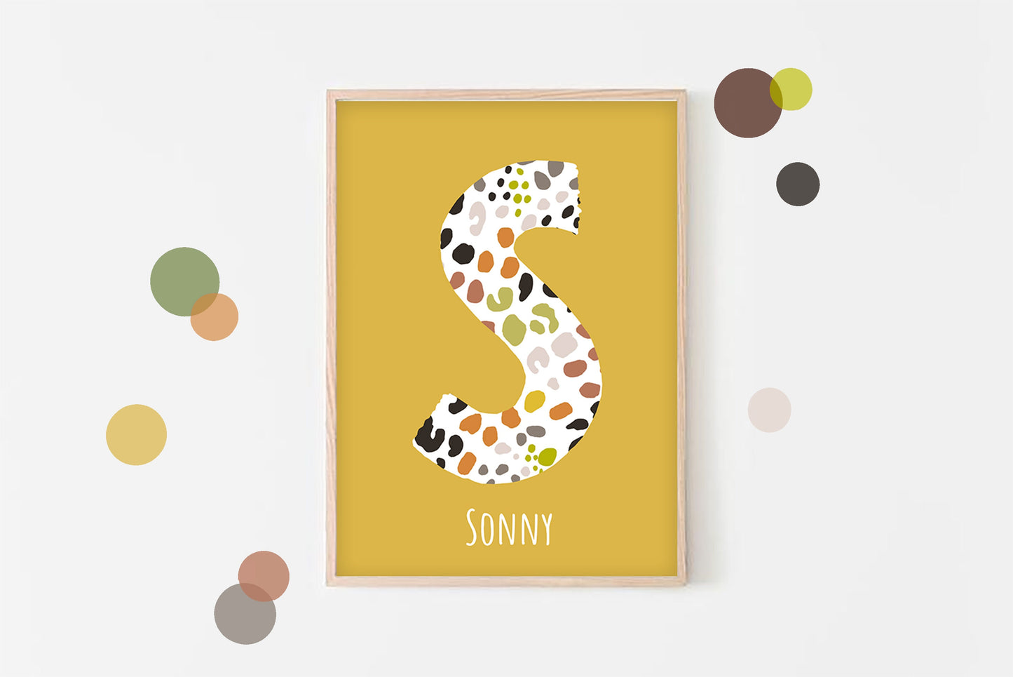 Personalised Animal Initial Print: Custom Nursery Decor