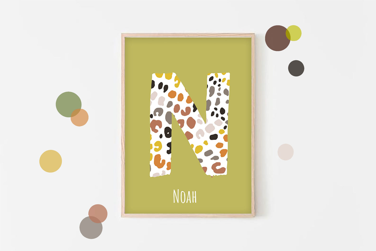 Personalised Animal Initial Print: Custom Nursery Decor