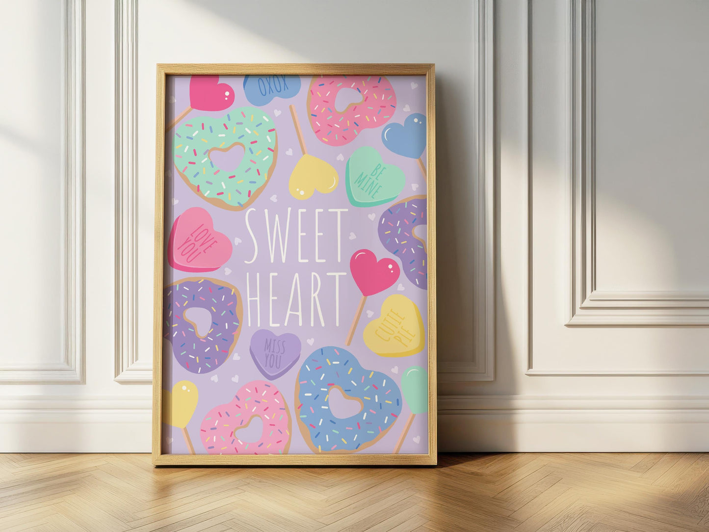 Sweet Heart Candy Art Print: Valentine's Day Decor