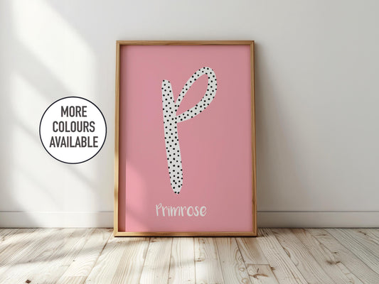 Name and Initial Print - Personalised Kids Bedroom/Nursery Wall Art