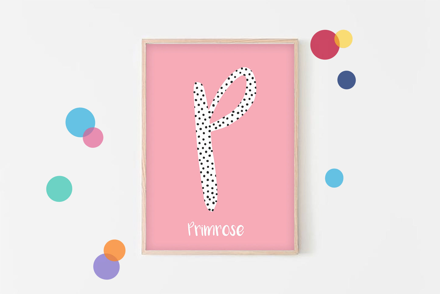 Name and Initial Print - Personalised Kids Bedroom/Nursery Wall Art