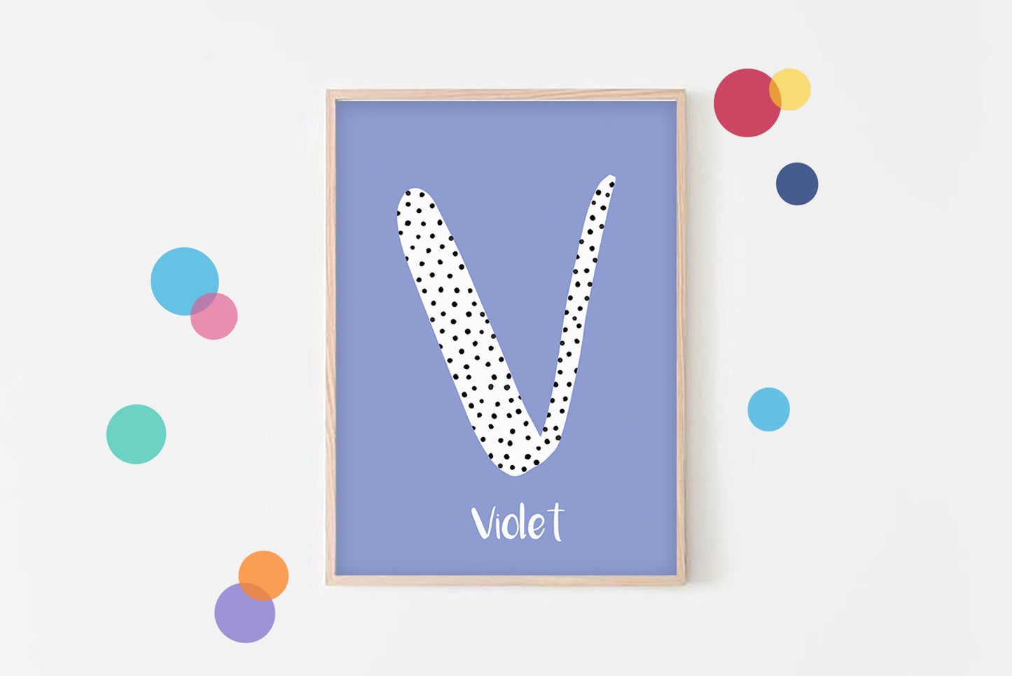 Name and Initial Print - Personalised Kids Bedroom/Nursery Wall Art