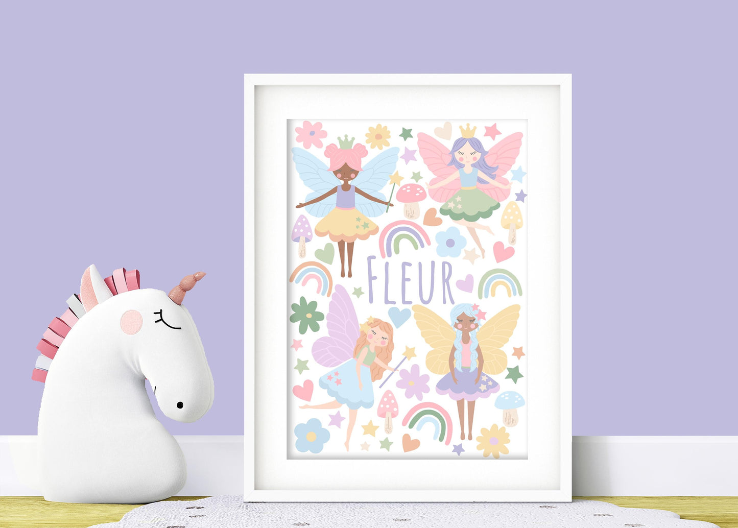 Personalised Fairy Print: Whimsical Woodland Nursery Decor
