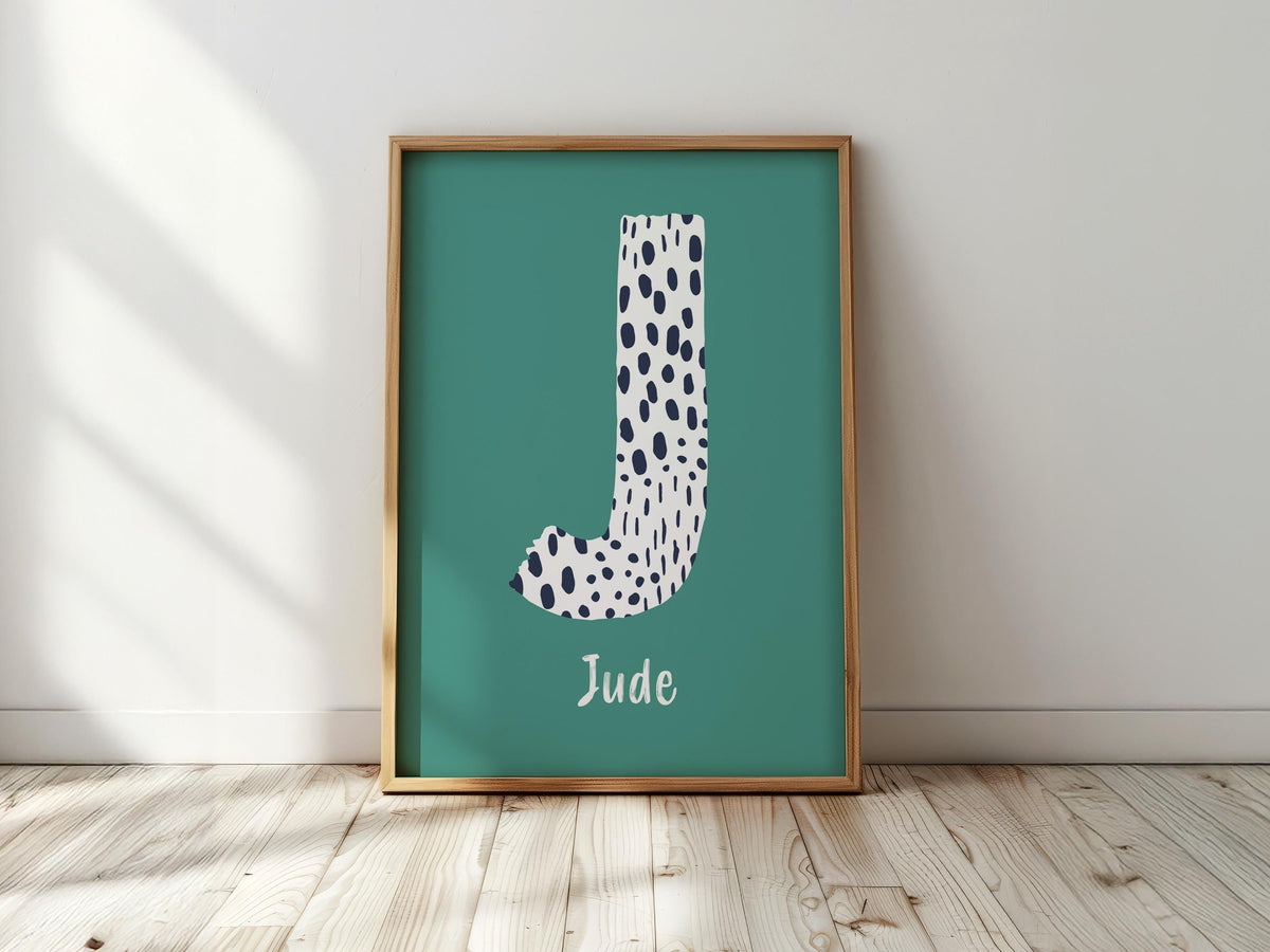 Personalised Initial Name Print: Nursery Wall Art
