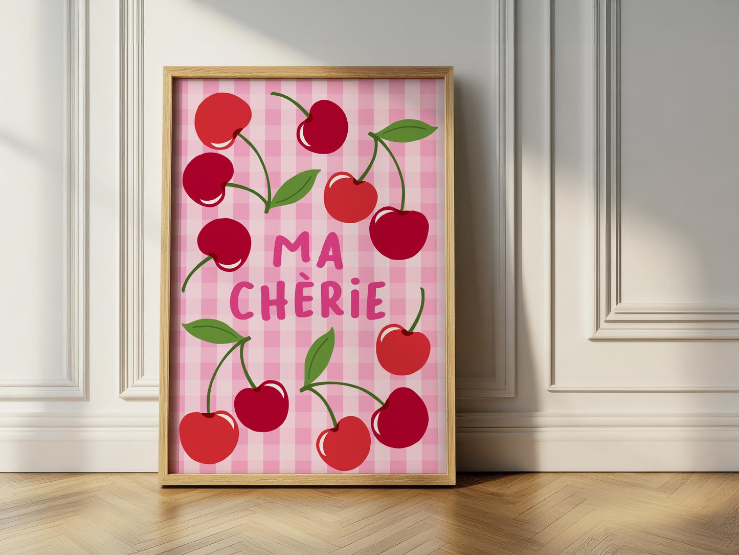 Cherry Nursery Print: Playroom Kids Wall Art