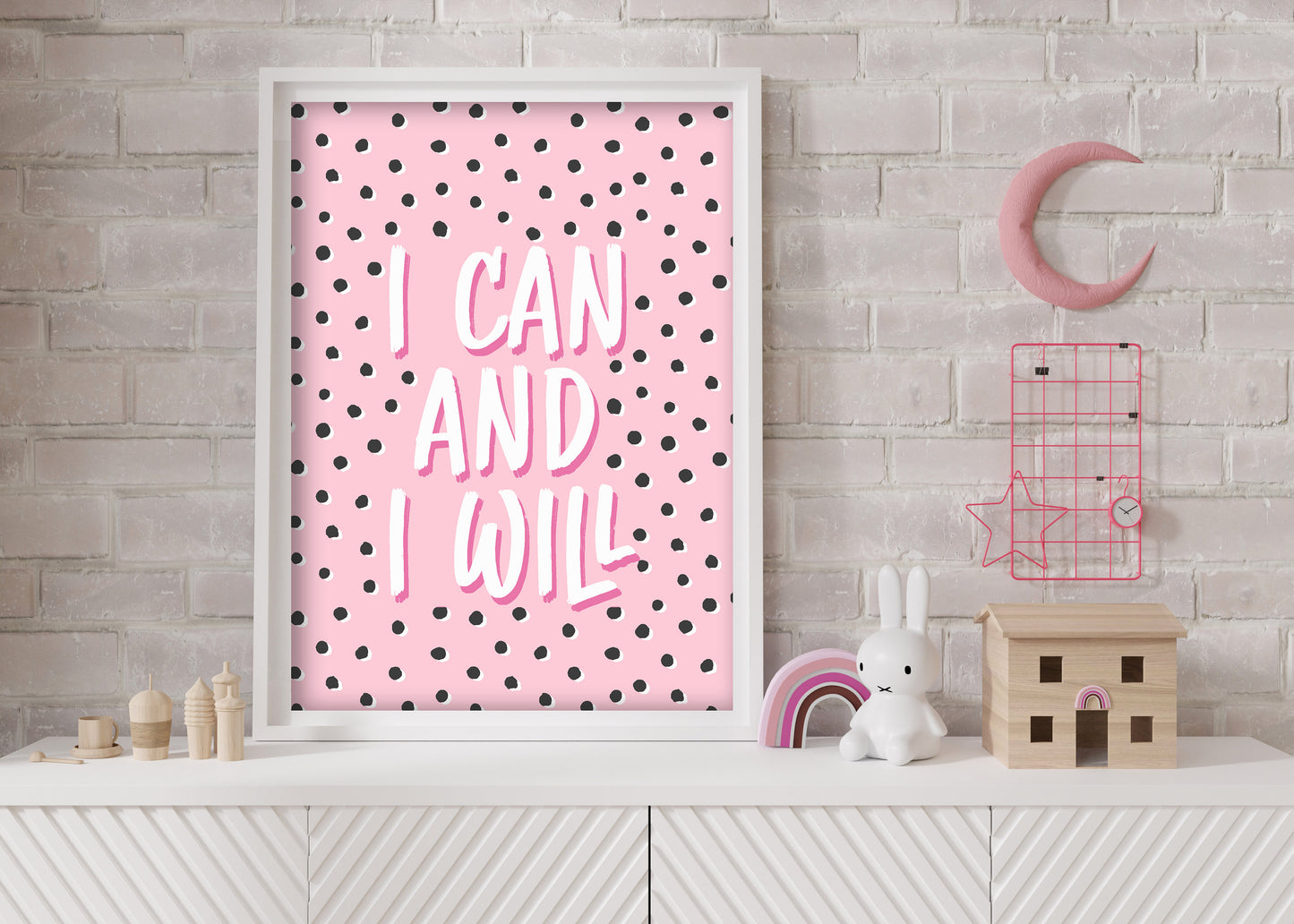 I Can And I Will Print: Colorful Kids Wall Art