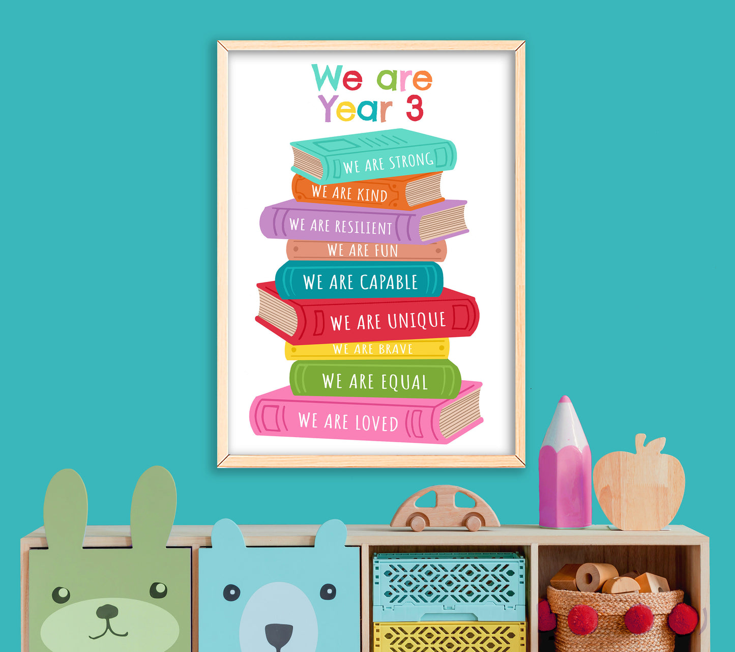 Personalised Teacher Classroom Print: Positive Affirmations Gift