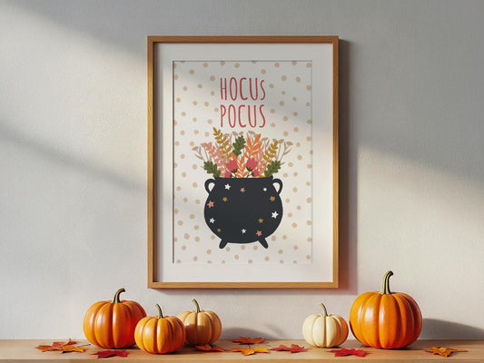 Hocus Pocus - Halloween Decor, Autumn Print, Gallery Wall Art, Witches Cauldron