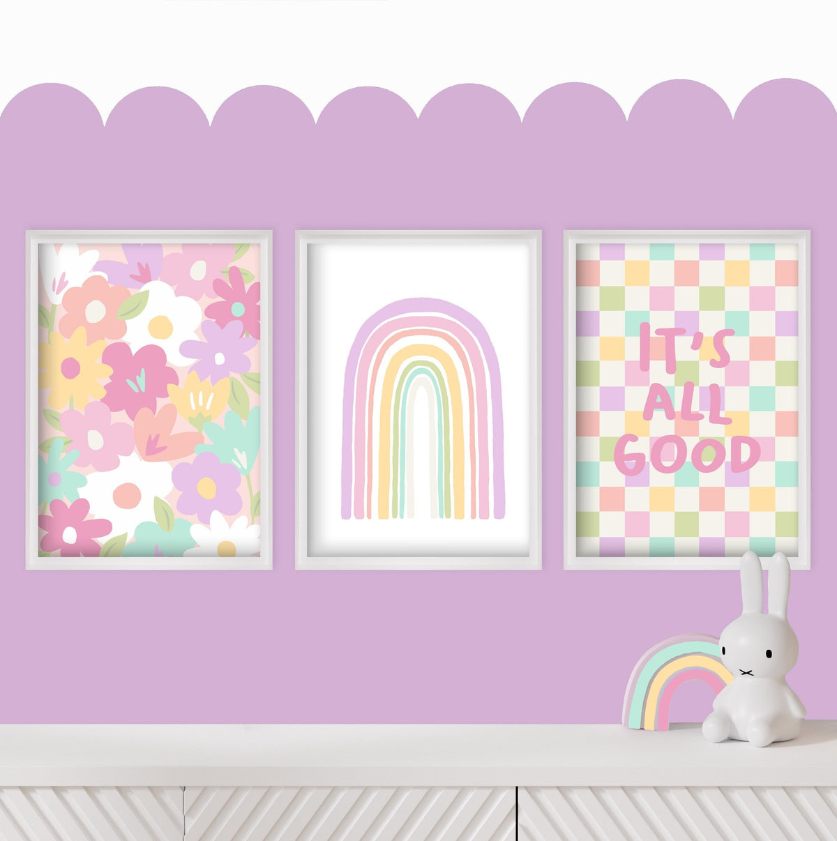 It's All Good - Colourful Nursery Prints, Girls Bedroom Decor, Pastel Playroom Wall Art