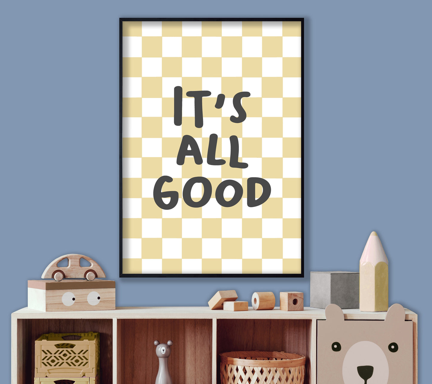 It's All Good - Boy's Bedroom Decor, Fun Nursery print, Children's Playroom Wall Art
