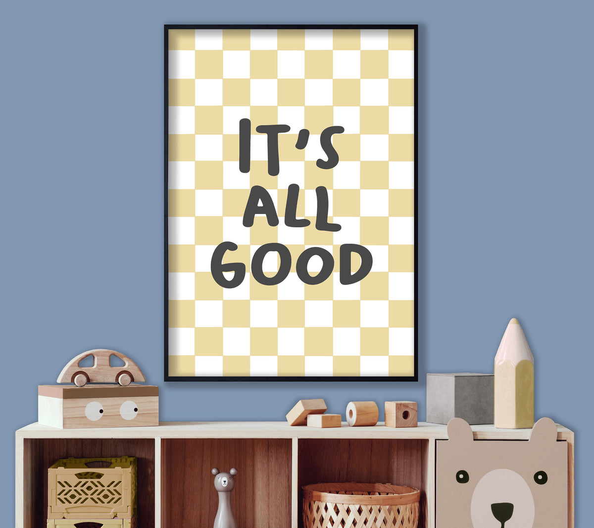 It's All Good - Boy's Bedroom Decor, Fun Nursery print, Children's Playroom Wall Art