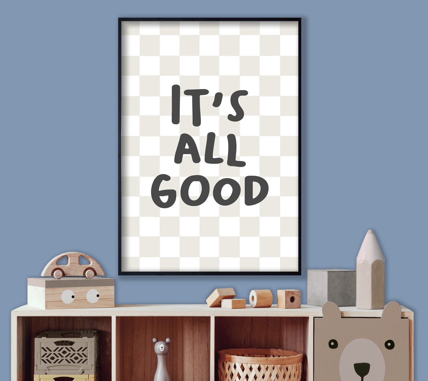 It's All Good - Boy's Bedroom Decor, Fun Nursery print, Children's Playroom Wall Art