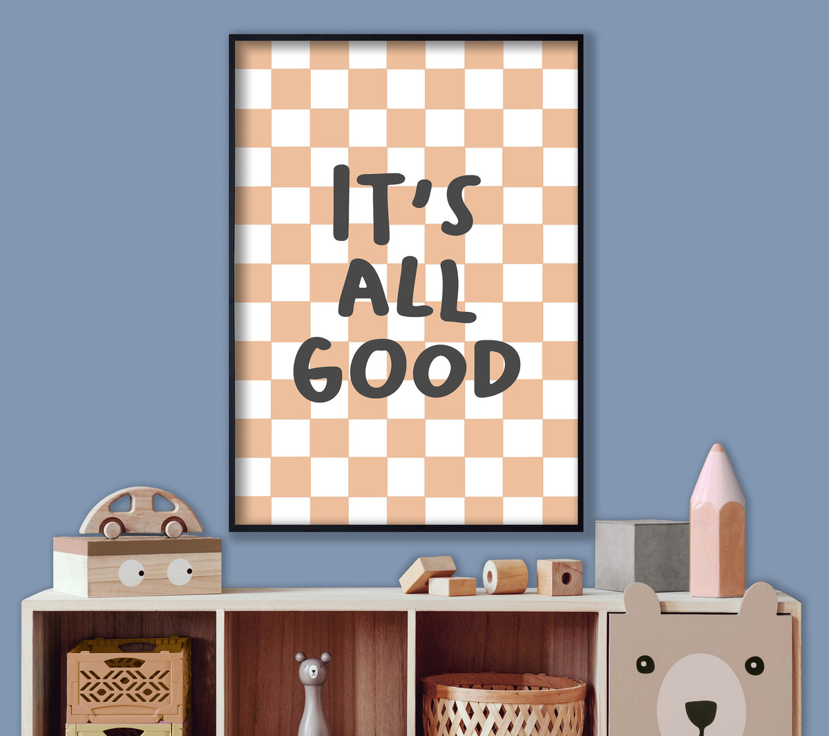 It's All Good - Boy's Bedroom Decor, Fun Nursery print, Children's Playroom Wall Art