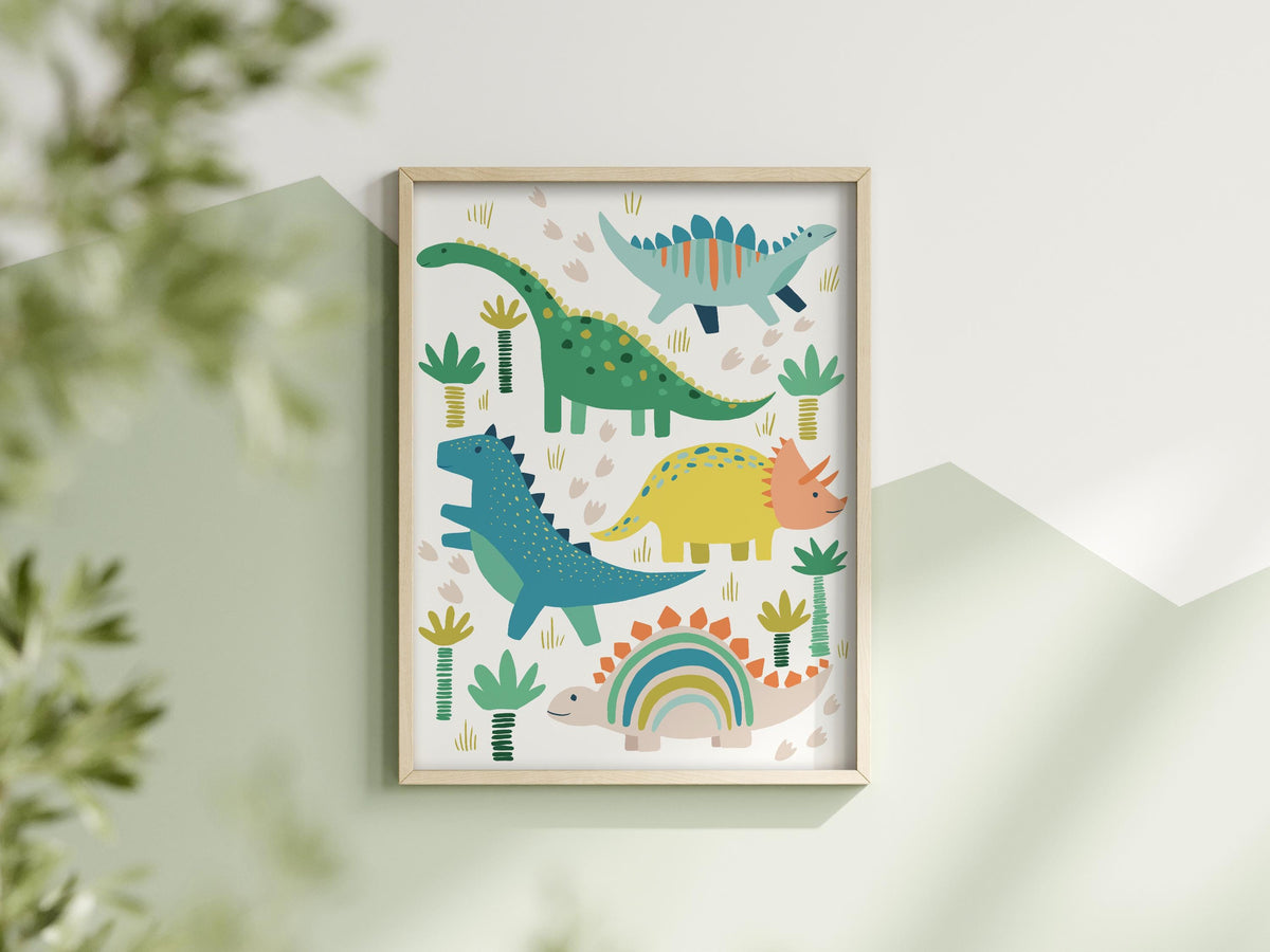 Dinosaur Print - Boys Bedroom, Nursery Wall Art, Playroom Print, Kids Room Decor, Children's Bedroom