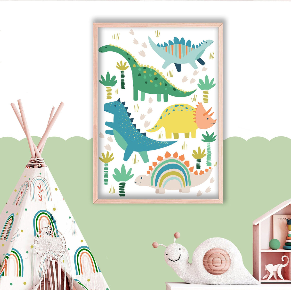 Dinosaur Print - Boys Bedroom, Nursery Wall Art, Playroom Print, Kids Room Decor, Children's Bedroom