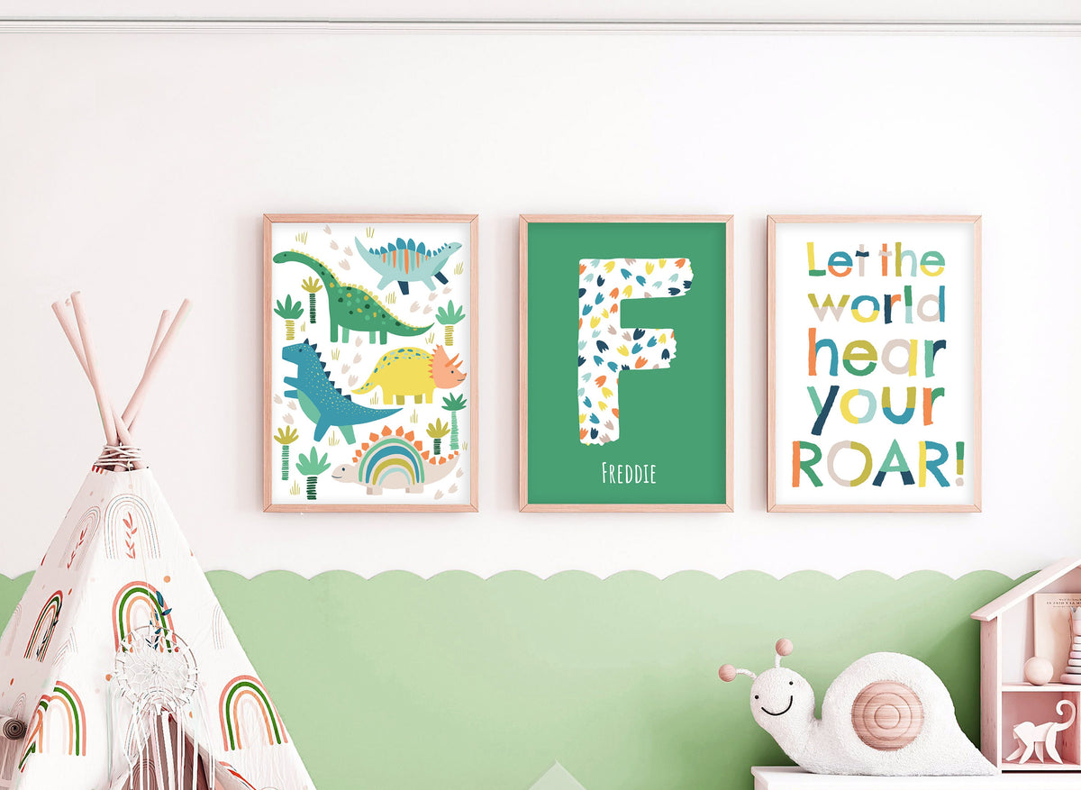 Dinosaur Print - Boys Bedroom, Nursery Wall Art, Playroom Print, Kids Room Decor, Children's Bedroom