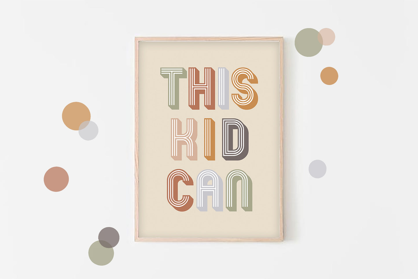 This Kid Can Print Brights Colourful Bedroom Poster Wall Art