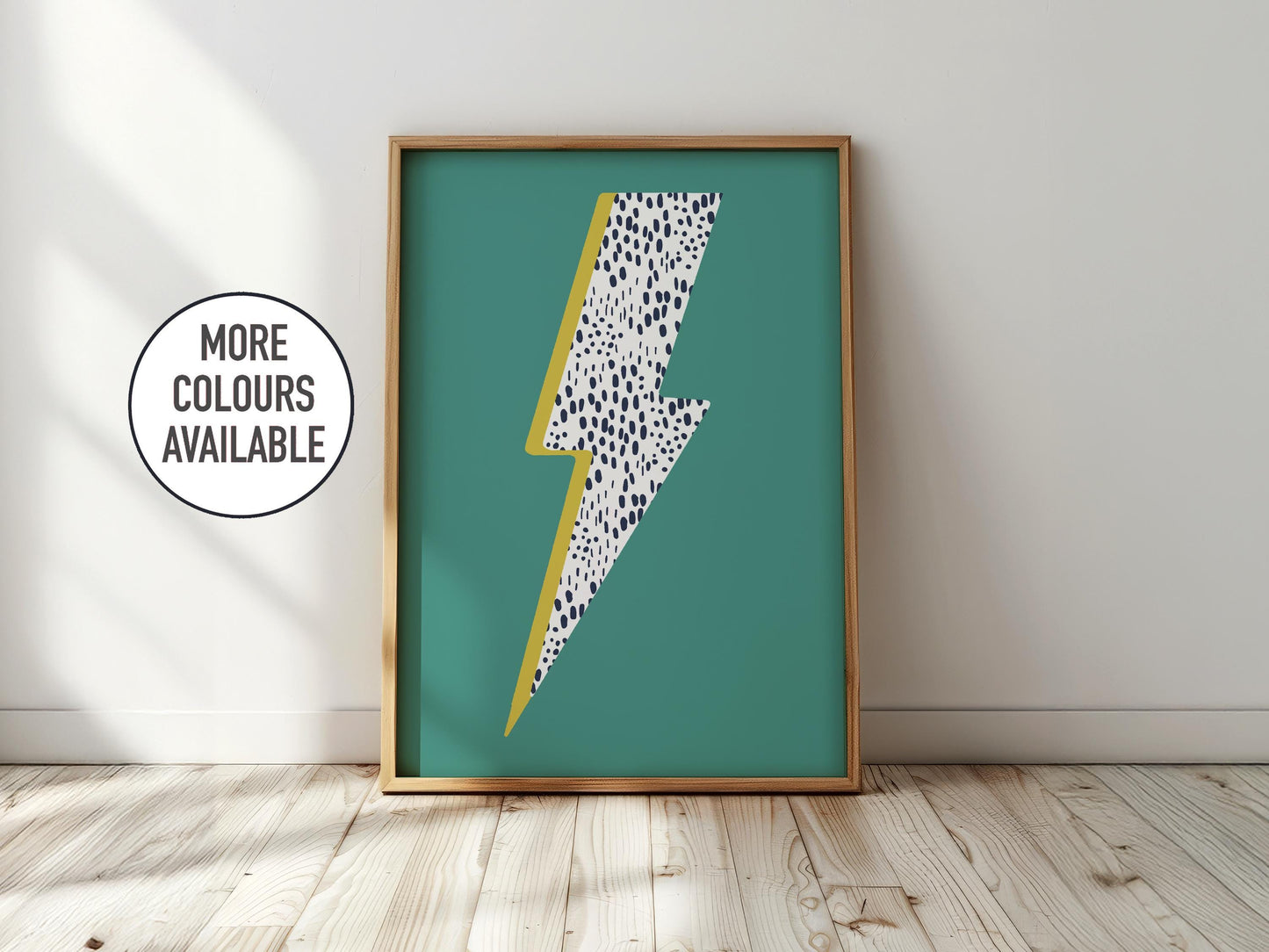 Lightening Bolt - Boys Bedroom, Nursery Wall Art, Playroom Print, Kids Room