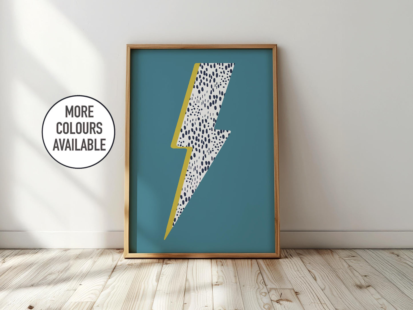 Lightening Bolt - Boys Bedroom, Nursery Wall Art, Playroom Print, Kids Room