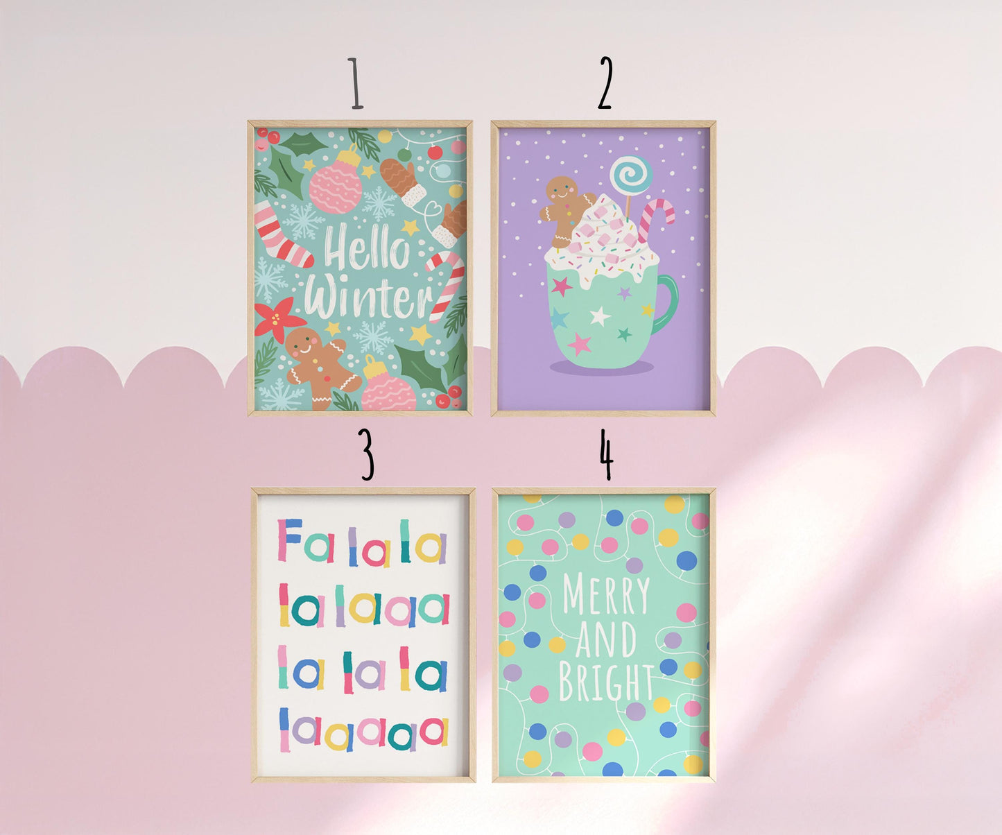 Christmas Prints Set: Mix & Match Nursery Wall Art (Any 3)
